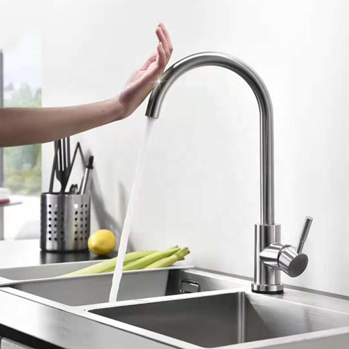 CT-6013 Sensor Touch Kitchen Faucet Stainless Steel Hot And Cold Mixed Grohe 